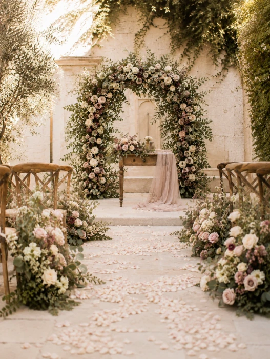 Allestimento floreale della cerimonia