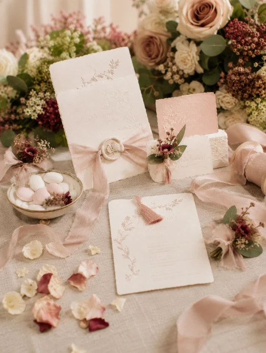 Dettagli floreali coordinati per matrimonio